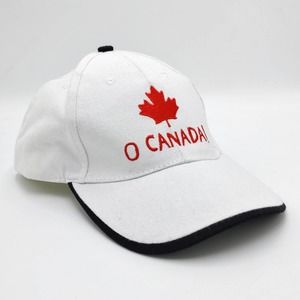Canada Day Cotton Canvas Trucker Hat Strapback Baseball Cap White New With Tags